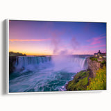 Vintage poster art of Ontario scenery on a framed canvas, featuring colorful art in extra large size.