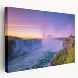 Scenic Ontario landscape on large stretched canvas, featuring lush greenery and lake, ideal for kitchen wall art.