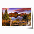 Rolled print of a Quebec scenery with lush greenery and floral elements, ideal for art wall dining room.