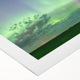 Art deco poster of Saskatchewan scenery on rolled canvas, featuring muted earth tones, ideal for dining room wall art.