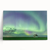 Black and white photograph of Saskatchewan scenery on stretched canvas.