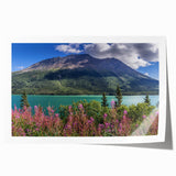 Extra large rolled print of a serene Yukon scenery with muted earth tones, ideal for art wall dining room.