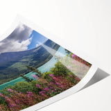 Extra large wall art featuring line art flowers in black and white, ideal for large living room decor.