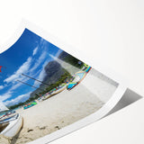 Extra large wall art featuring line art flowers in subtle tones on a rolled print, suited for large living room decor.