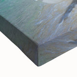 Large art of a Caribbean landscape in black and white on stretched canvas, ideal for bedroom wall decor.