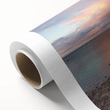 Art Deco style poster of a Caribbean scenery on rolled canvas, ideal for nursery wall art.