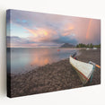 Panoramic Caribbean seascape on stretched canvas, featuring vivid blue and turquoise waters, ideal for kitchen wall art.