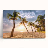 Large black and white photo of Caribbean Barbados scenery on stretched canvas, ideal for kitchen art.