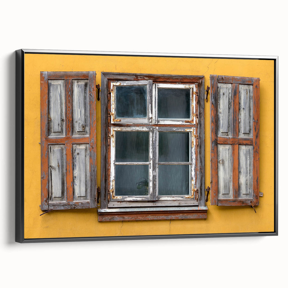Black and white framed canvas depicting a vintage Bermuda landscape, ideal for bedroom wall decor.