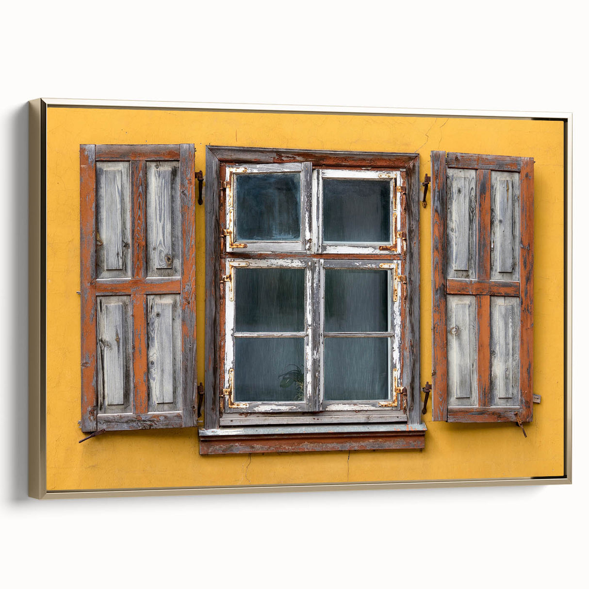 Framed canvas depicting a vintage-style Bermuda landscape in black and gold tones, suitable for bedroom wall art.