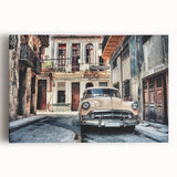 Black and white stretched canvas featuring a vintage Caribbean scenery, ideal for kitchen wall art.