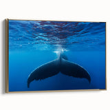 Framed canvas of a vintage poster art depicting colorful Caribbean scenery, ideal for living room decor.