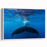 Framed canvas featuring a vintage-style landscape painting of the Caribbean, with vibrant colors and black accents.