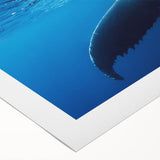 Art deco poster of a Caribbean scene in vibrant blue and green tones on rolled canvas, ideal for dining room wall art.