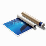 Extra large rolled print of a Caribbean scenery with vibrant floral elements, ideal for classy bathroom wall art.