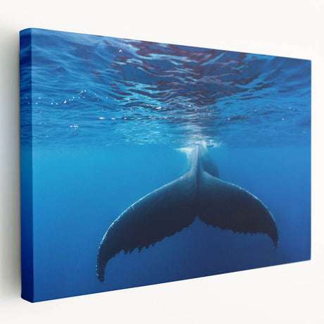 Lush Caribbean landscape on a large stretched canvas, with vibrant green and blue tones, suitable for kitchen wall art.