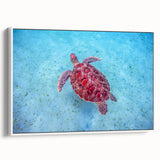 Framed canvas landscape art painting depicting the Caribbean Martinique scenery in vibrant colors.