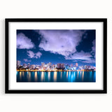 Colorful abstract art print featuring vibrant Caribbean scenery on a textured, extra large canvas.