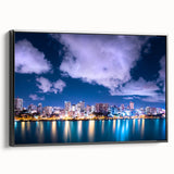 Black and white framed canvas depicting a vintage Puerto Rican landscape, ideal for bedroom decor.