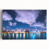 Black and white stretched canvas featuring a serene Caribbean beach scene, ideal for kitchen wall art.