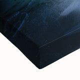 Black and white landscape art painting of Caribbean scenery on stretched canvas, suitable for bedroom wall art.