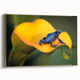 Framed canvas of a vintage-style Costa Rican landscape, featuring lush greenery and muted earth tones.