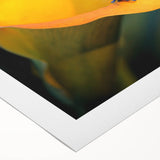 Art deco poster of a Costa Rican landscape in muted green and blue tones on rolled canvas, suitable for dining room wall art.