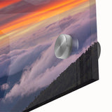 Large abstract wall art depicting a Central American scenery in vibrant colors on acrylic glass.