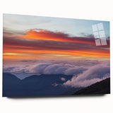 Acrylic print of a large abstract wall art depicting Central American scenery in vibrant hues.