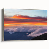 Framed canvas landscape art painting of El Salvador scenery in vibrant colors.