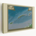 Central American landscape on stretched canvas, featuring lush greenery and a volcano, ideal for kitchen wall art.