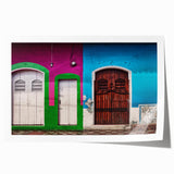 Extra large rolled print of a vibrant Central American landscape with lush floral elements, ideal for art wall dining room.