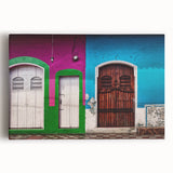 Black and white photograph of a Central American rural landscape on stretched canvas, suitable for kitchen wall art.