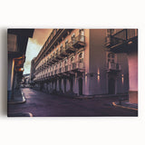 Black and white panoramic photo of Panama scenery on large stretched canvas, ideal for kitchen wall art.