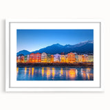 Abstract textured art of a European landscape in muted earth tones, framed with a white mat, ideal for bedroom decor.