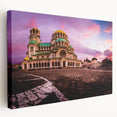 Large canvas print of a European Bulgarian landscape in muted earth tones, ideal for kitchen wall art.