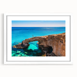 Textured art print of an abstract European landscape in muted earth tones on a white framed canvas, ideal for bedroom decor.