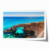 Rolled print of a scenic Cyprus landscape in soft pastel shades, ideal for art wall dining room decor.