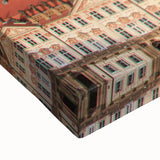 Large art of Prague landscape in black and white on stretched canvas, suitable for bedroom wall decor.