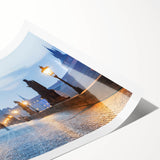 Extra large rolled print of line art flowers in a Czech Republic scenery, ideal for large living room wall art.