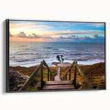 Black and white vintage poster art of a European landscape on framed canvas, suitable for bedroom decor.