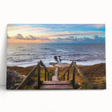 Large black and white photo of a European cityscape on stretched canvas, ideal for kitchen wall art.