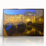 Large art print of Bath, England scenery in muted earth tones on a framed acrylic, ideal for modern art wall decor.