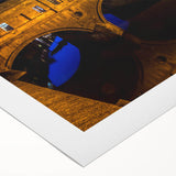 Art deco poster of Bath, England, featuring muted earth tones on rolled canvas.