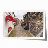 Extra large rolled print of Cumbria's scenic landscape with vibrant green and blue tones, ideal for art wall dining room.