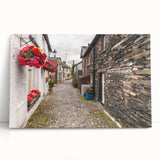 Black and white photograph of Cumbria, England, on large stretched canvas, ideal for kitchen wall art.