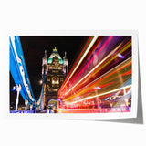 Rolled print of London scenery with floral accents in muted earth tones, ideal for art wall dining room.