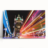 Black and white stretched canvas of London skyline, ideal for kitchen wall art.