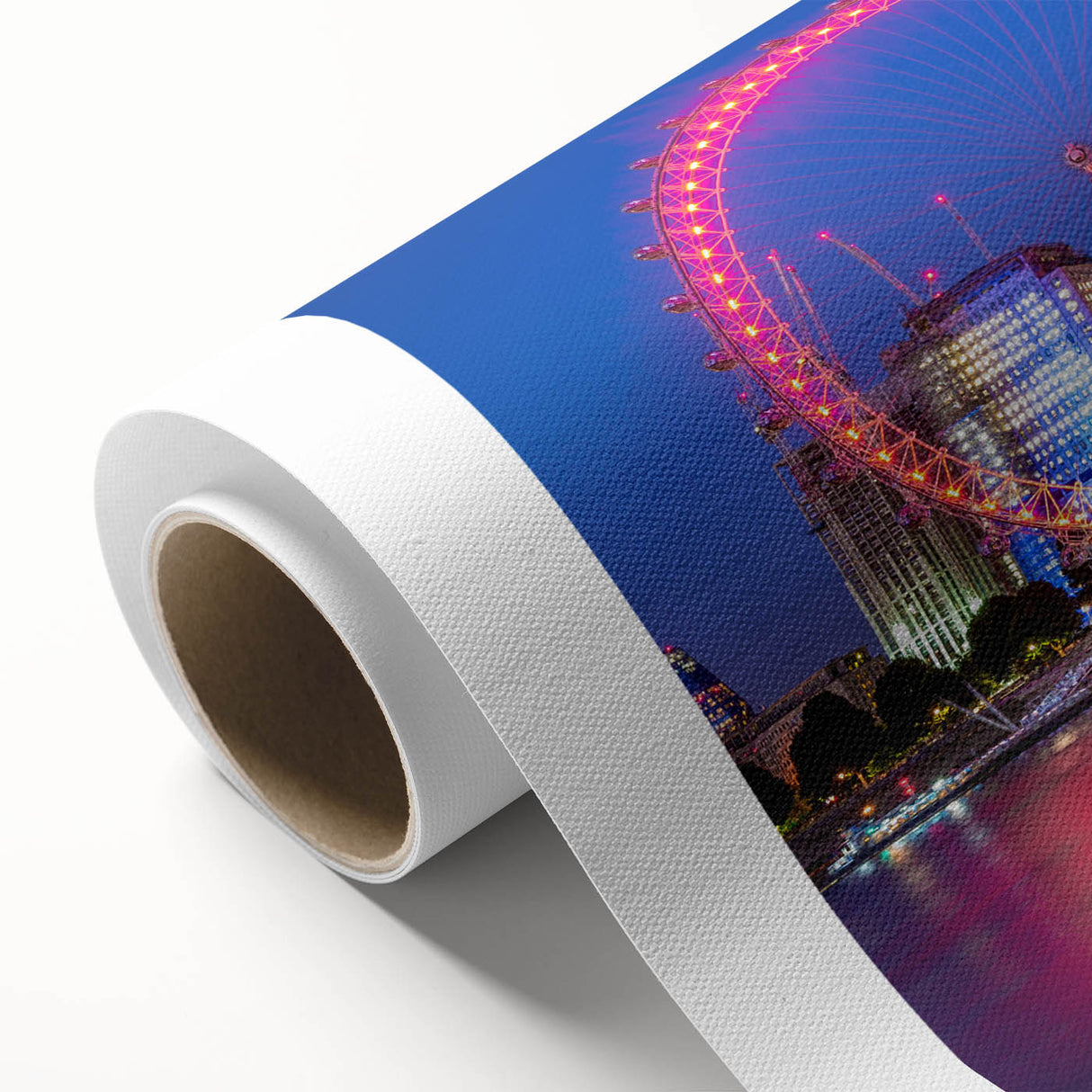 Art Deco poster of the Thames River, England in muted tones on rolled canvas, ideal for nursery wall art.