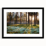 Abstract art print of a vibrant, colorful European scenery on a large textured canvas, ideal for living room decor.